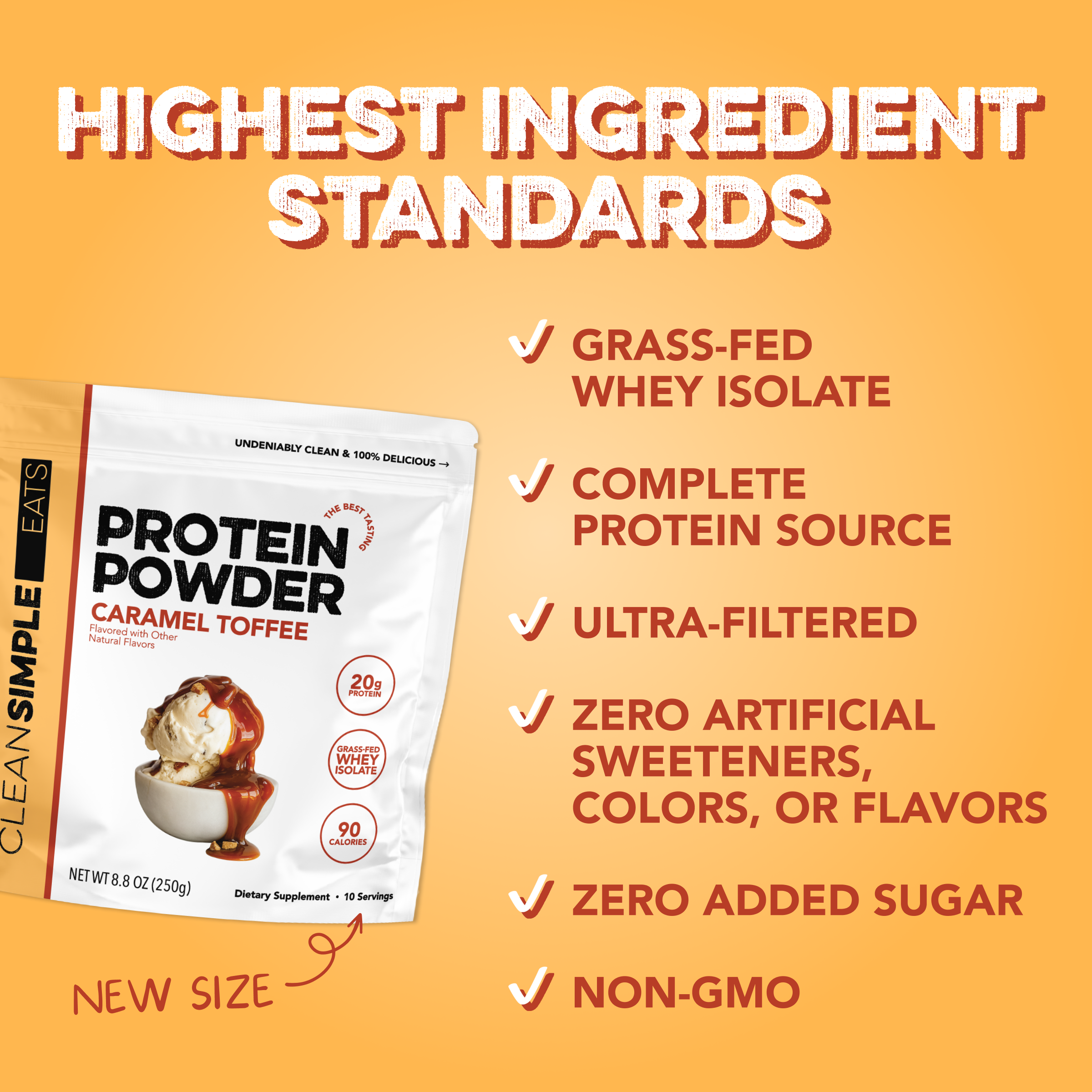 Protein Powder: Caramel Toffee (10 Serving Bag)