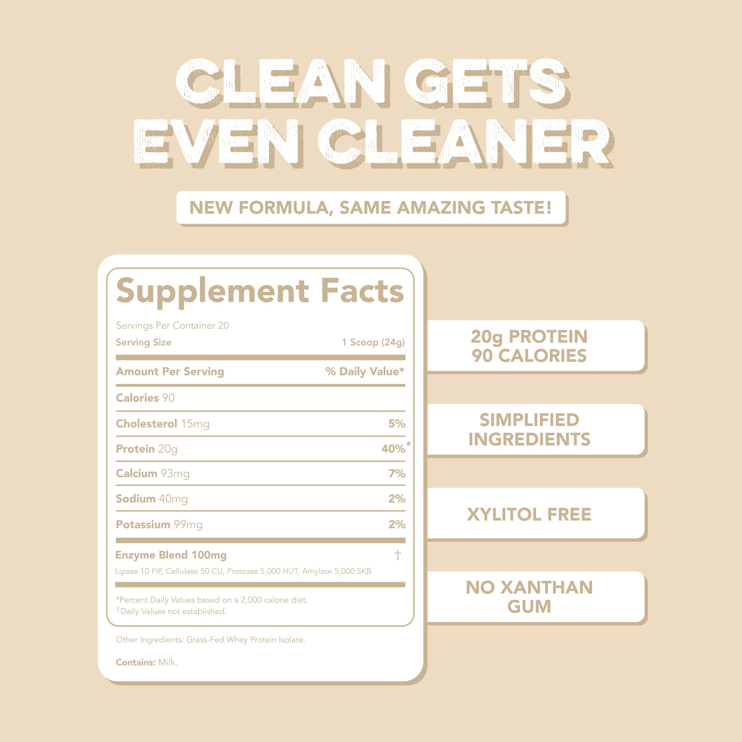 Protein Powder: Unflavored (20 Serving Bag)