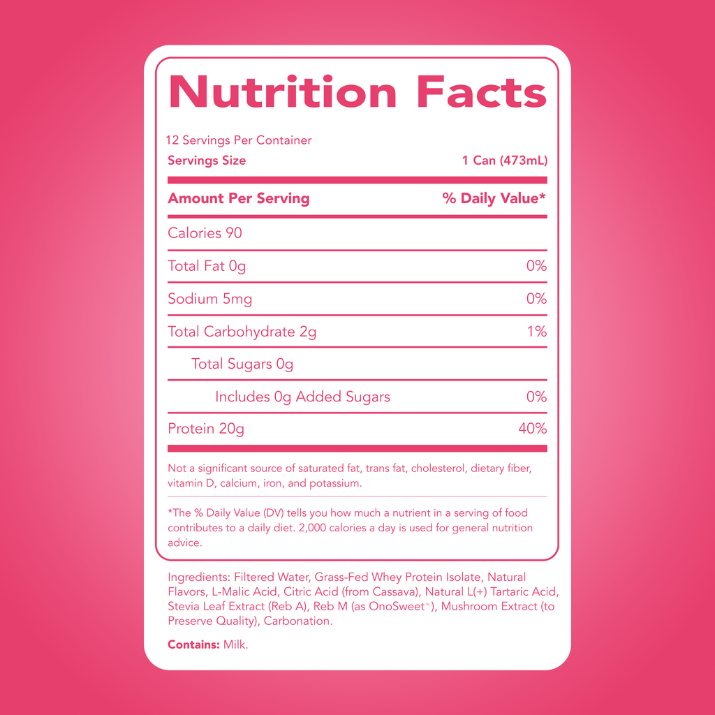 Clear Protein Water: Raspberries & Cream (16 Oz. | 12 Pack)